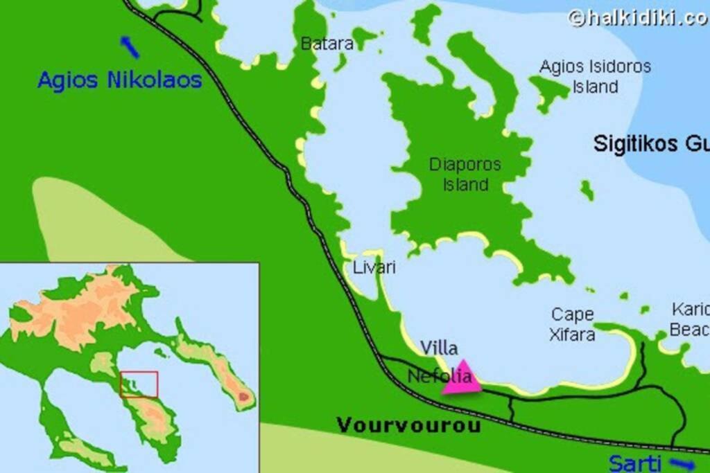 Nefolia Villa Vourvourou Buitenkant foto